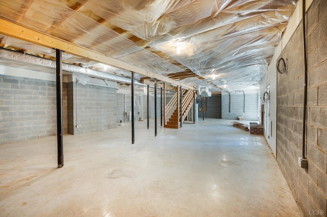 1348 Lake Shore Dr, Forest, VA 24551 - unfinished below grade area featuring stairs