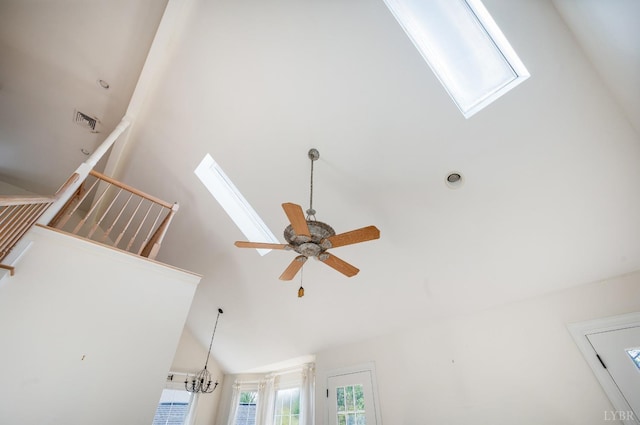 1348 Lake Shore Dr, Forest, VA 24551 - detailed view of ceiling fan and a skylight