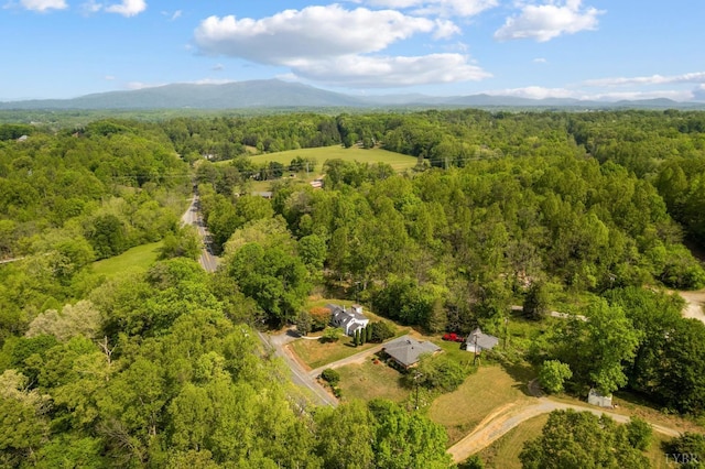 906 Elon Rd, Madison Heights, VA 24572 - aerial view of a heavily wooded area and a mountainous background