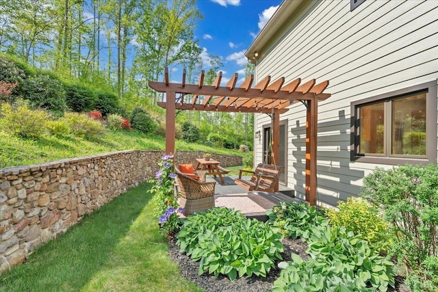 122 Gravelly Ridge Rd, Troutville, VA 24175 - view of yard with a deck and a pergola