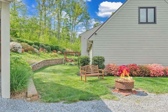122 Gravelly Ridge Rd, Troutville, VA 24175 - view of yard featuring an outdoor fire pit