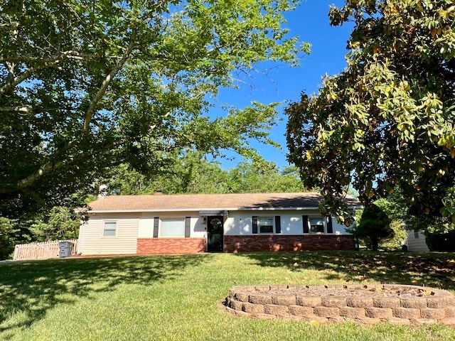 139 Abbitts Dr, Madison Heights, VA 24572 - single story home with brick siding and a front yard