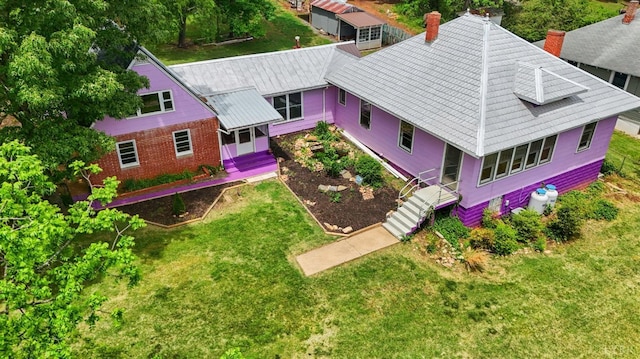 600 9th St, Altavista, VA 24517 - aerial view of property and surrounding area