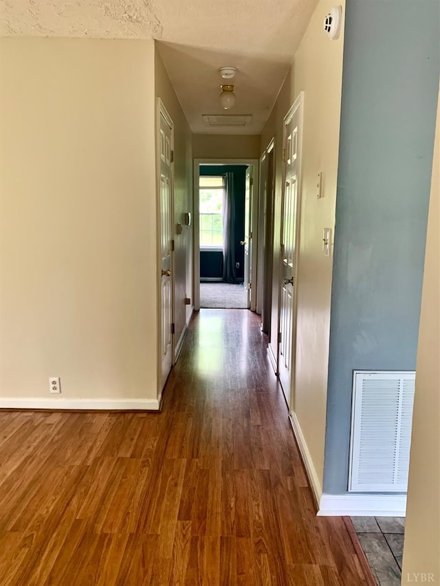 1349 Murray Hollow Rd, Thaxton, VA 24174 - hallway with dark wood-style floors and baseboards