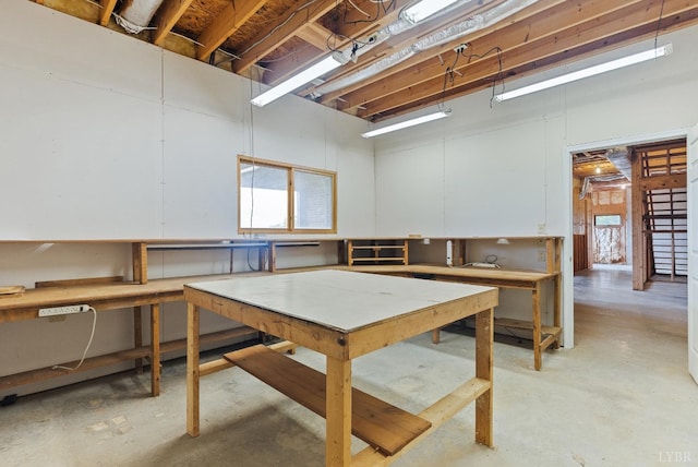 885 Cresthill Rd, Lynchburg, VA 24504 - below grade area with a workshop area and healthy amount of natural light