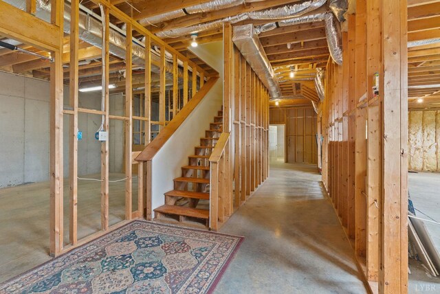 885 Cresthill Rd, Lynchburg, VA 24504 - below grade area featuring stairway