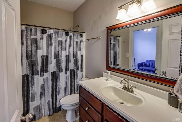 22 Semmes Ct, Rustburg, VA 24588 - bathroom with vanity, tile patterned flooring, and curtained shower