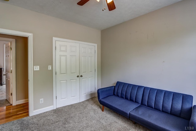 22 Semmes Ct, Rustburg, VA 24588 - living area featuring ceiling fan and carpet