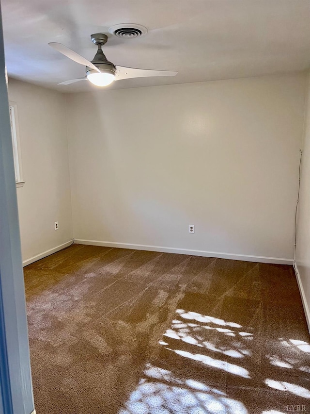 202 Dalton St, Gretna, VA 24557 - unfurnished room with carpet floors, ceiling fan, and baseboards