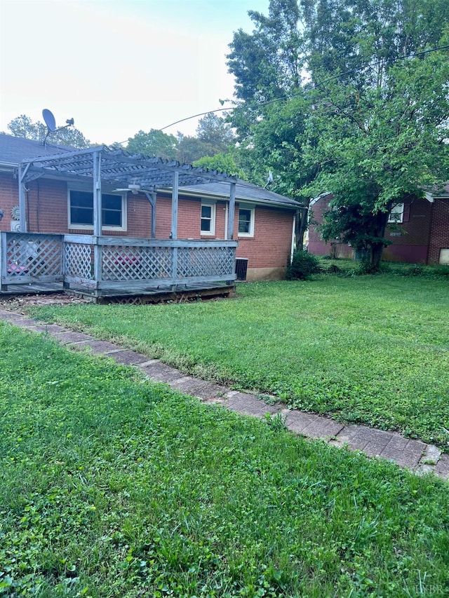 202 Dalton St, Gretna, VA 24557 - view of green lawn featuring a pergola