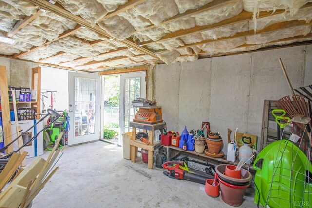 view of basement