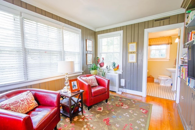 3845 Peakland Pl, Lynchburg, VA 24503 - living area with ornamental molding and wood finished floors