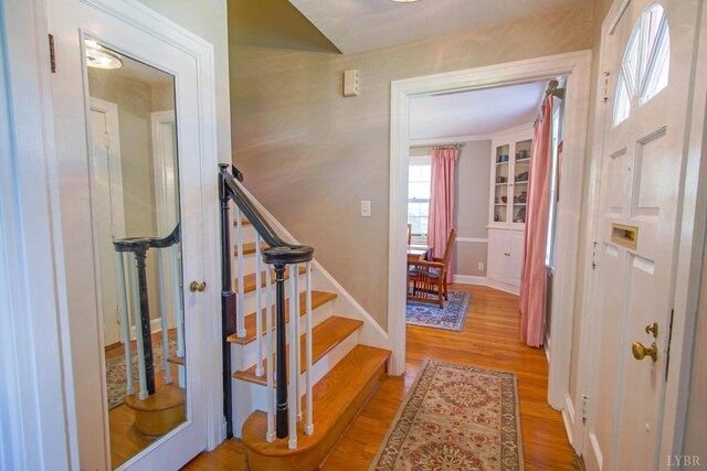 3845 Peakland Pl, Lynchburg, VA 24503 - foyer featuring stairs and wood finished floors