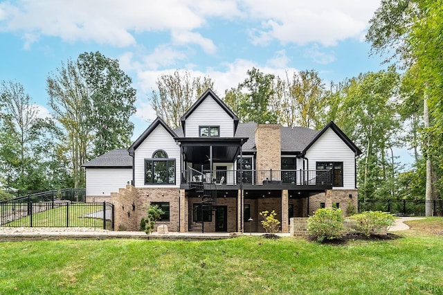 1228 Mill Dam Ln, Forest, VA 24551 - back of house with brick siding, a wooden deck, and a patio area
