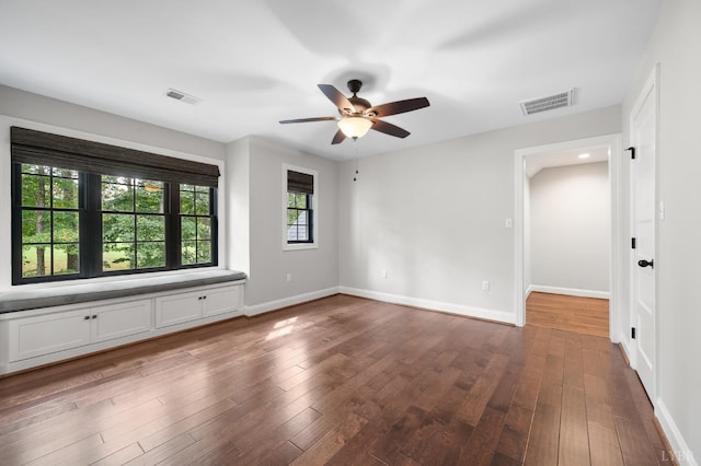 1228 Mill Dam Ln, Forest, VA 24551 - spare room featuring a ceiling fan, baseboards, and wood finished floors