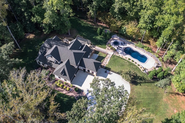 1228 Mill Dam Ln, Forest, VA 24551 - aerial overview of property's location featuring a pool area