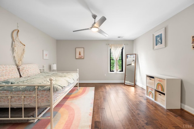 1228 Mill Dam Ln, Forest, VA 24551 - bedroom with hardwood / wood-style floors, baseboards, and ceiling fan