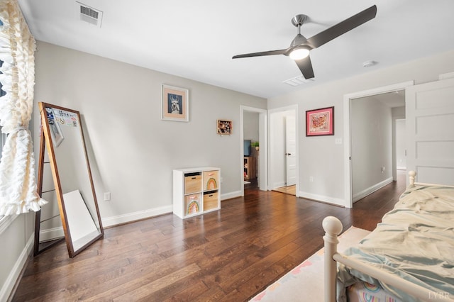 1228 Mill Dam Ln, Forest, VA 24551 - bedroom with hardwood / wood-style flooring, baseboards, and ceiling fan