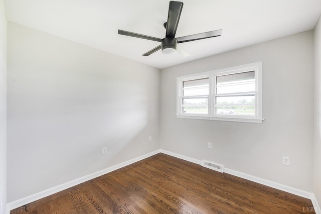 7230 Wards Rd, Rustburg, VA 24588 - empty room featuring dark wood-type flooring and a ceiling fan