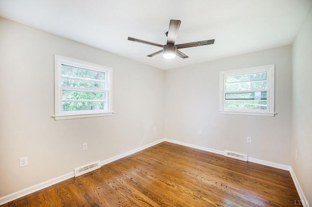 7230 Wards Rd, Rustburg, VA 24588 - empty room featuring a ceiling fan and wood finished floors