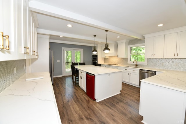 2130 Burnt Bridge Rd, Lynchburg, VA 24503 - kitchen featuring a sink, stainless steel appliances, recessed lighting, decorative backsplash, and healthy amount of natural light