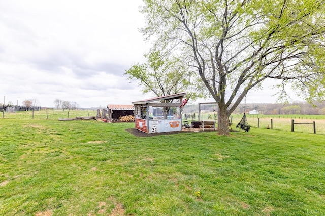 4100 Roark Mill Rd, Hurt, VA 24563 - view of yard with an outdoor structure and a view of rural / pastoral area