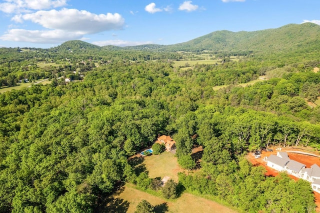 1068 Huckleberry Ln, Lynchburg, VA 24503 - drone / aerial view of a heavily wooded area and a mountainous background