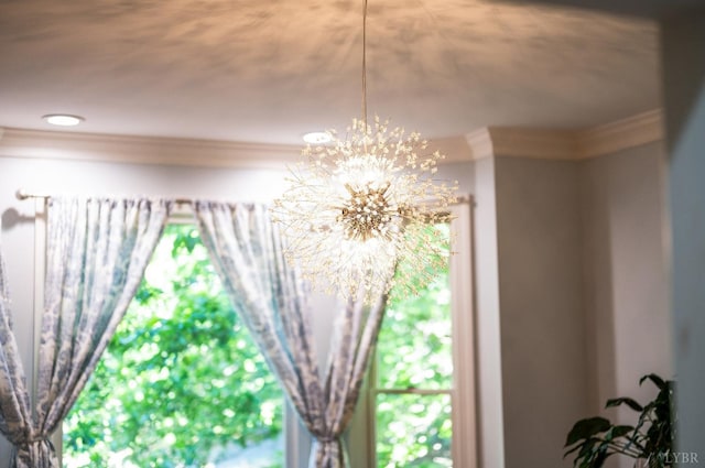 1068 Huckleberry Ln, Lynchburg, VA 24503 - detailed view of ornamental molding and a chandelier