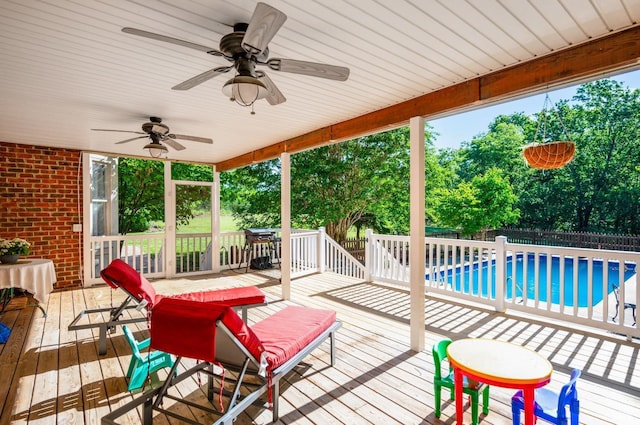 1068 Huckleberry Ln, Lynchburg, VA 24503 - deck featuring ceiling fan
