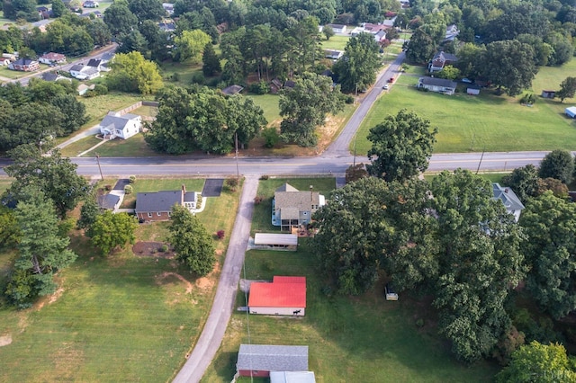 500 Leftwich St, Gretna, VA 24557 - aerial view of property and surrounding area with nearby suburban area and a tree filled landscape