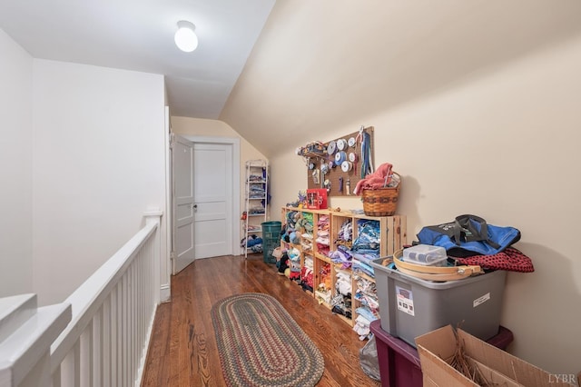 500 Leftwich St, Gretna, VA 24557 - hallway featuring wood finished floors and lofted ceiling