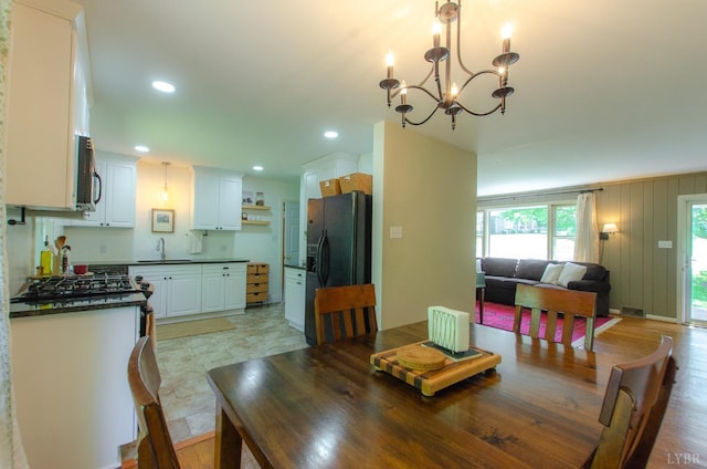 1426 Nelson Dr, Lynchburg, VA 24502 - dining room with a chandelier and recessed lighting