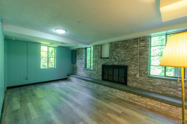 1426 Nelson Dr, Lynchburg, VA 24502 - unfurnished living room with a fireplace and wood finished floors
