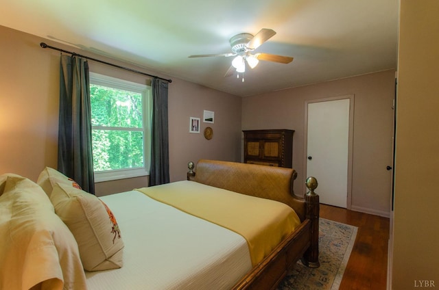 1426 Nelson Dr, Lynchburg, VA 24502 - bedroom with wood finished floors and ceiling fan