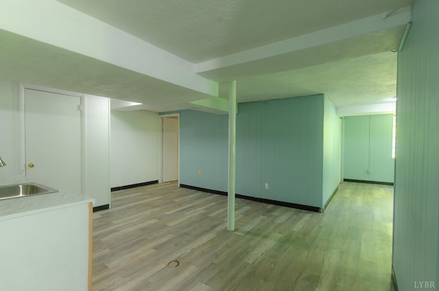 1426 Nelson Dr, Lynchburg, VA 24502 - finished below grade area featuring a sink and light wood-style flooring