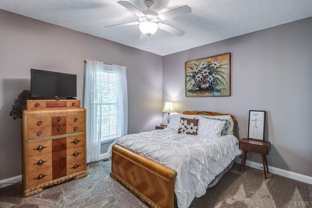 206 Bella Ct, Lynchburg, VA 24502 - bedroom with carpet, baseboards, and a ceiling fan