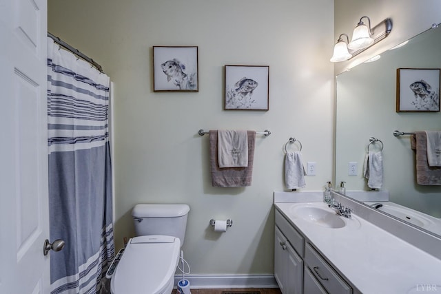 206 Bella Ct, Lynchburg, VA 24502 - full bathroom featuring toilet, vanity, and baseboards