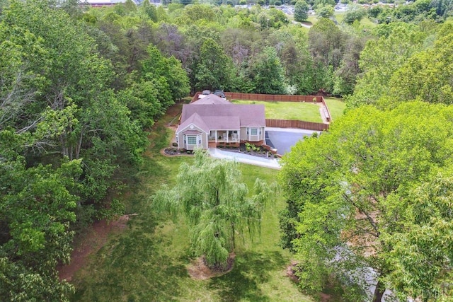 112 Cedarwood Ct, Forest, VA 24551 - view from above of property featuring a heavily wooded area