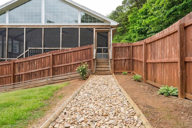 112 Cedarwood Ct, Forest, VA 24551 - fenced backyard with a sunroom