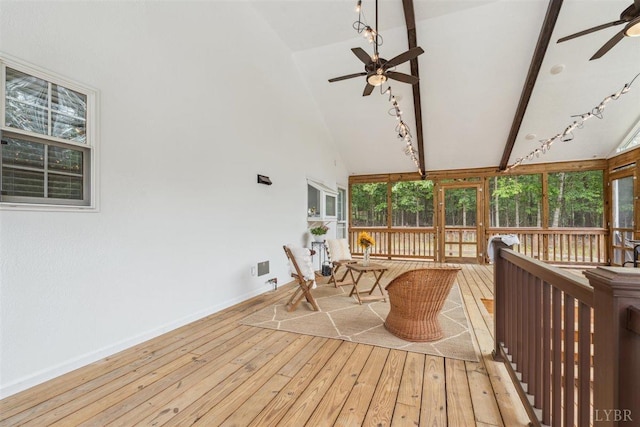 112 Cedarwood Ct, Forest, VA 24551 - wooden terrace with a ceiling fan