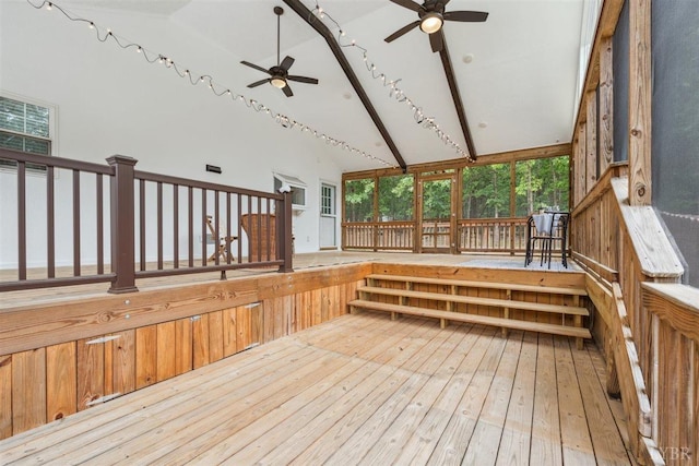 112 Cedarwood Ct, Forest, VA 24551 - wooden terrace featuring ceiling fan