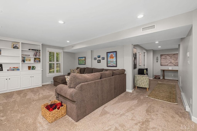 4936 Mountain Laurel Dr, Lynchburg, VA 24503 - living area with carpet, baseboards, and recessed lighting