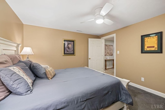 4936 Mountain Laurel Dr, Lynchburg, VA 24503 - carpeted bedroom featuring baseboards and a ceiling fan