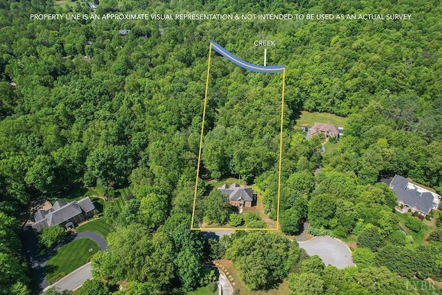4936 Mountain Laurel Dr, Lynchburg, VA 24503 - view of property location featuring a forest and property parcel outlined