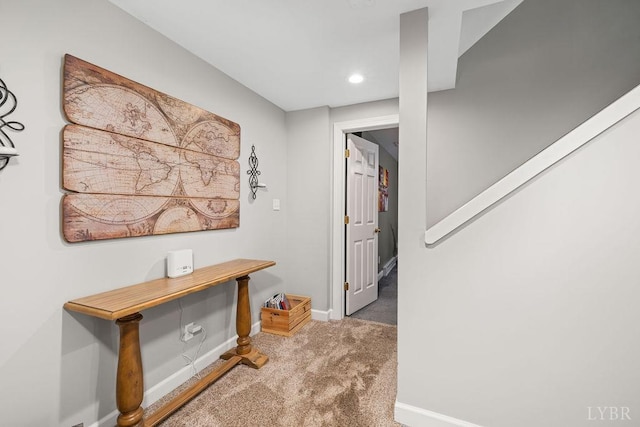4936 Mountain Laurel Dr, Lynchburg, VA 24503 - corridor with carpet, baseboards, and recessed lighting