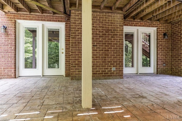 4936 Mountain Laurel Dr, Lynchburg, VA 24503 - property entrance with brick siding and french doors