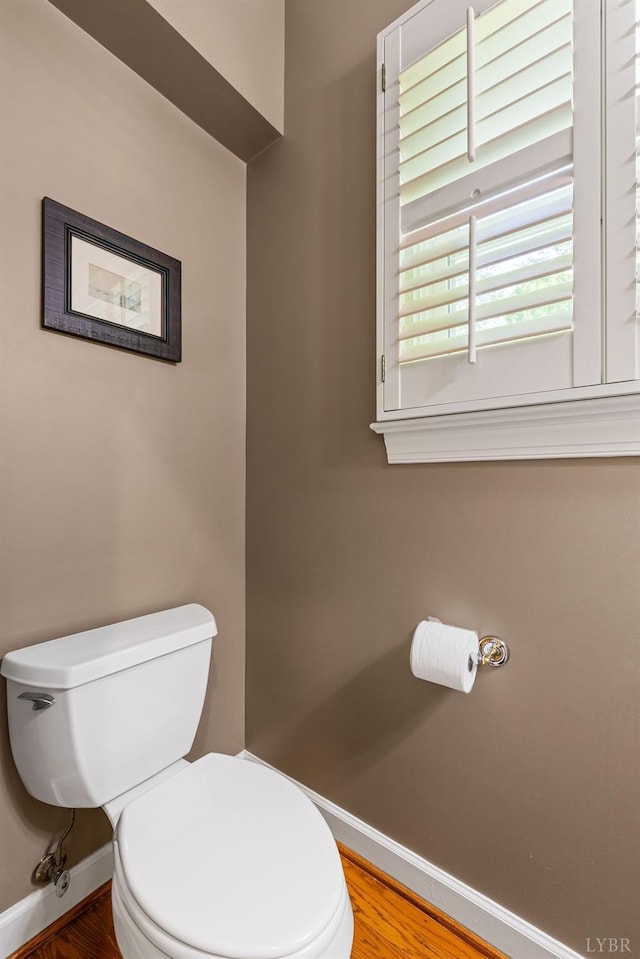 4936 Mountain Laurel Dr, Lynchburg, VA 24503 - bathroom featuring toilet, baseboards, and wood finished floors