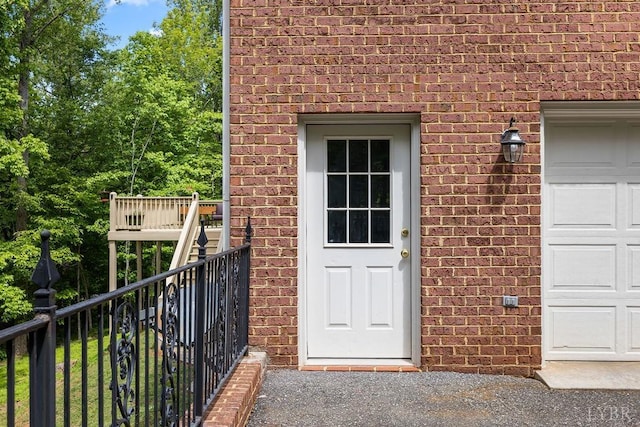 4936 Mountain Laurel Dr, Lynchburg, VA 24503 - doorway to property featuring brick siding and a balcony
