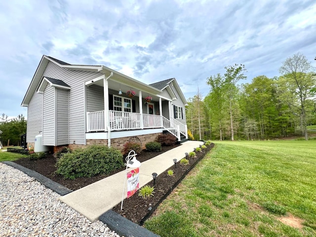 605 Beeks Ln, Spout Spring, VA 24593 - view of side of property featuring a porch and a yard