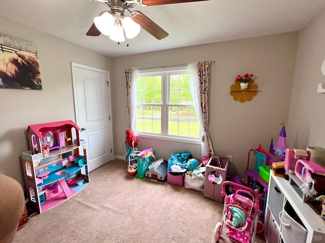 605 Beeks Ln, Spout Spring, VA 24593 - playroom with carpet flooring and ceiling fan